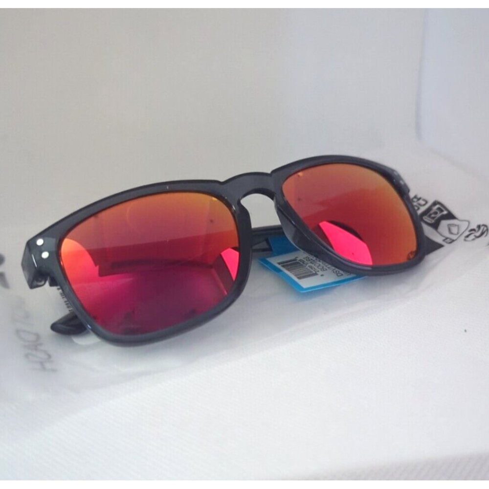 Dot Dash Bootleg Unisex Sunglasses‎ - Smoke Gray/Orange Chrome